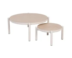Akita Sofabord Ø57 cm - Gråhvid