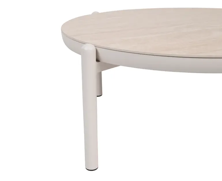 Akita Sofabord Ø93 cm - Gråhvid