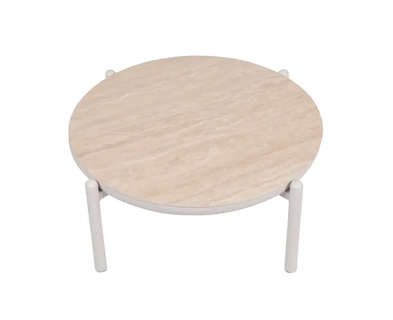 Akita Sofabord Ø93 cm - Gråhvid
