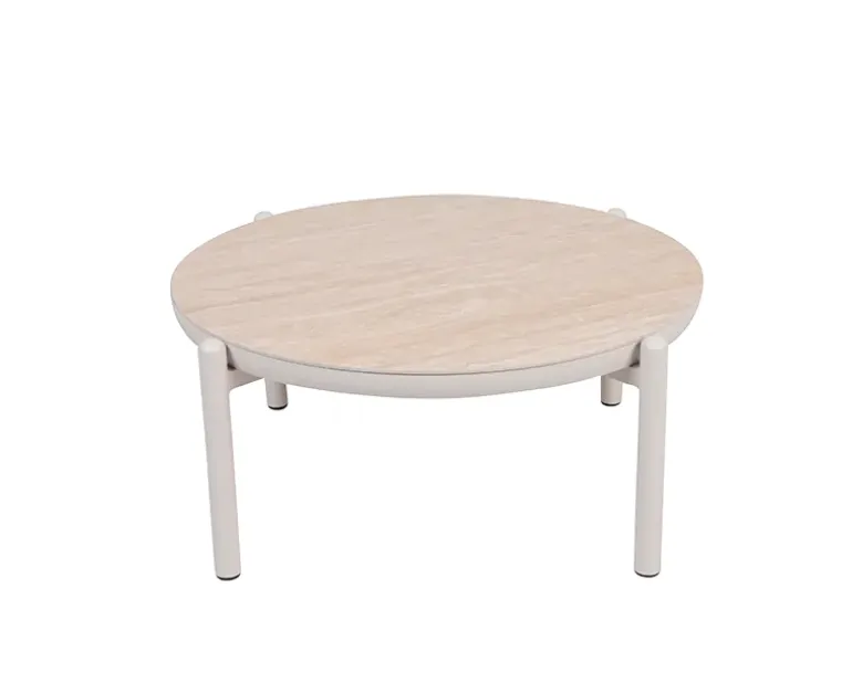 Akita Sofabord Ø93 cm - Gråhvid