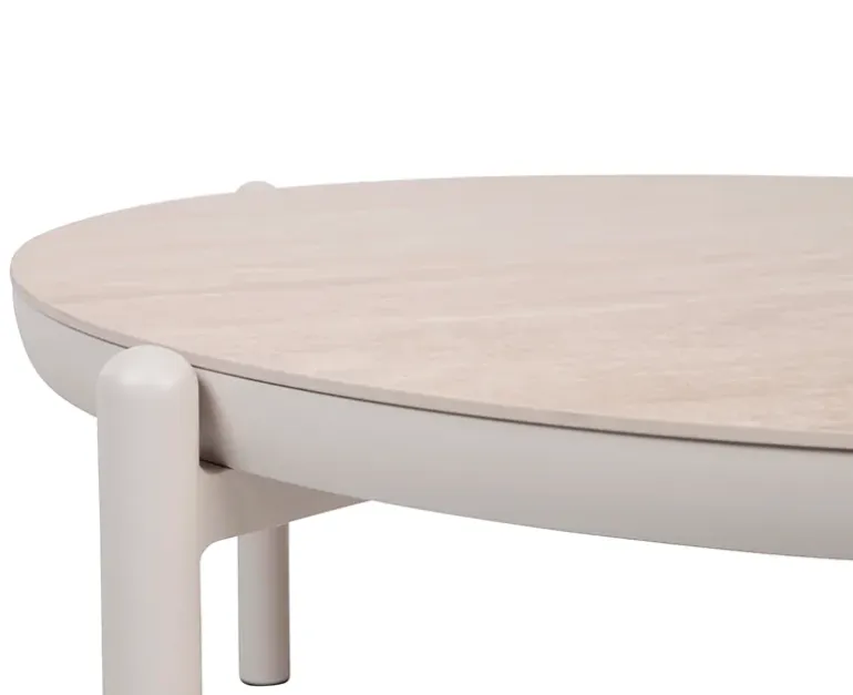 Akita Sofabord Ø93 cm - Gråhvid