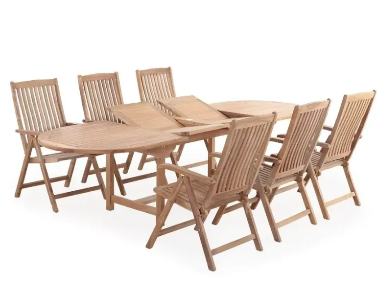 Alba Darvin Havemøbelsæt 100x200/250/300 - Kerneteak