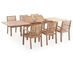 Anna Pala Havemøbelsæt 100x200/250/300 - Kerneteak