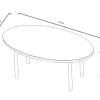 Annika Ovalt Havebord 90x160 cm - Sand