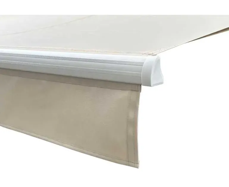 Ask markise – semikassette manuel – 3,5 x 3 meter – Hvid/Beige