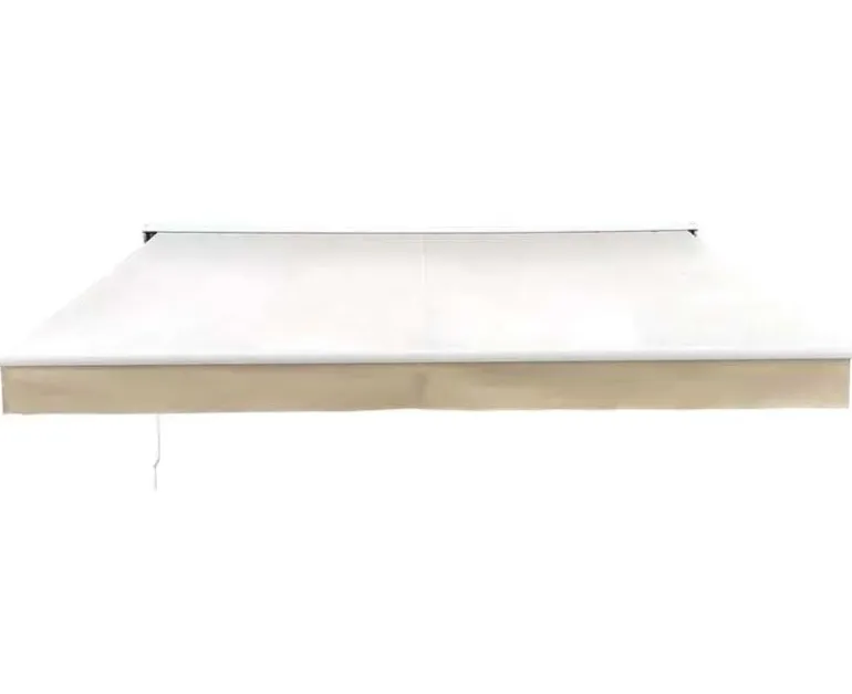 Ask markise – semikassette manuel – 3,5 x 3 meter – Hvid/Beige