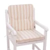 Aston Luksus Lav Ryghynde - Beige/Hvid Stribet