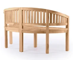 Bananbænk til 3 personer - Classic Teak