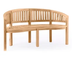 Bananbænk til 3 personer - Classic Teak