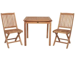 Bergen Mie Cafesæt 80x80 - Kerne Teak