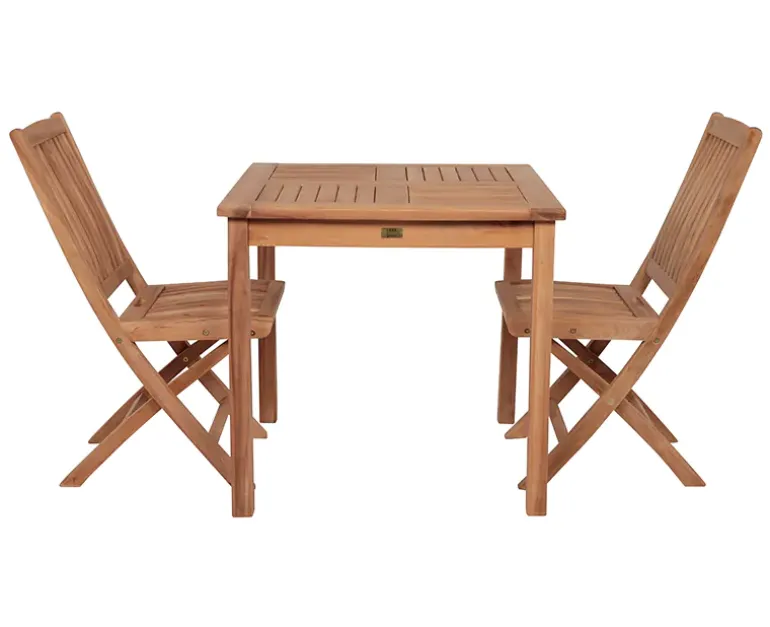 Bergen Mie Cafesæt 80x80 - Kerne Teak