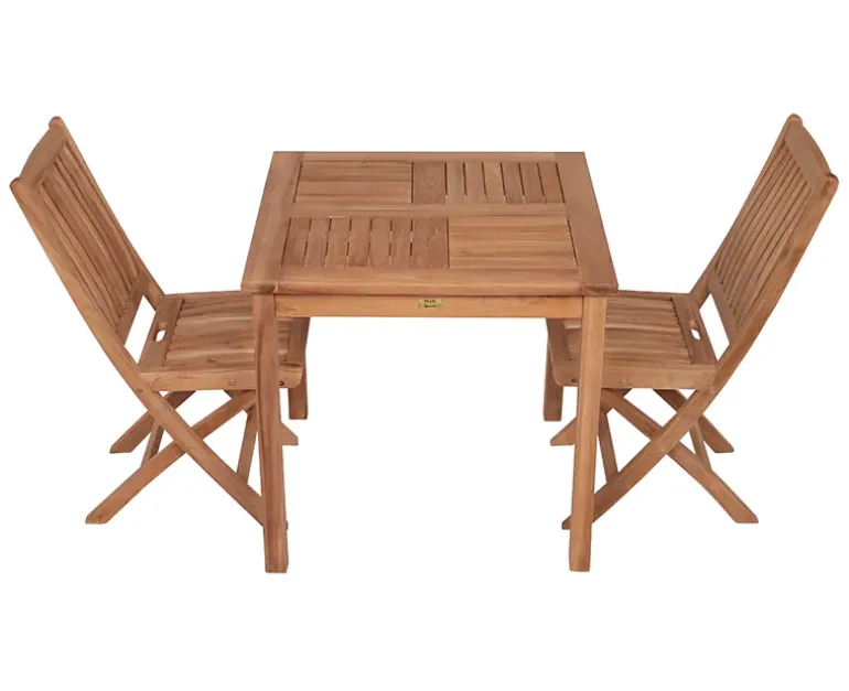 Bergen Mie Cafesæt 80x80 - Kerne Teak