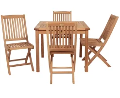 Bergen Mie Havemøbelsæt 90x90 - Kerne Teak