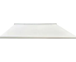 Bøg markise – fuldkassette med motor og LED – 3,5 x 3 meter – Hvid/Beige