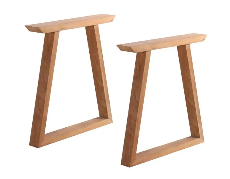 Bordben i Teak m/Trapez ben - 2 stk