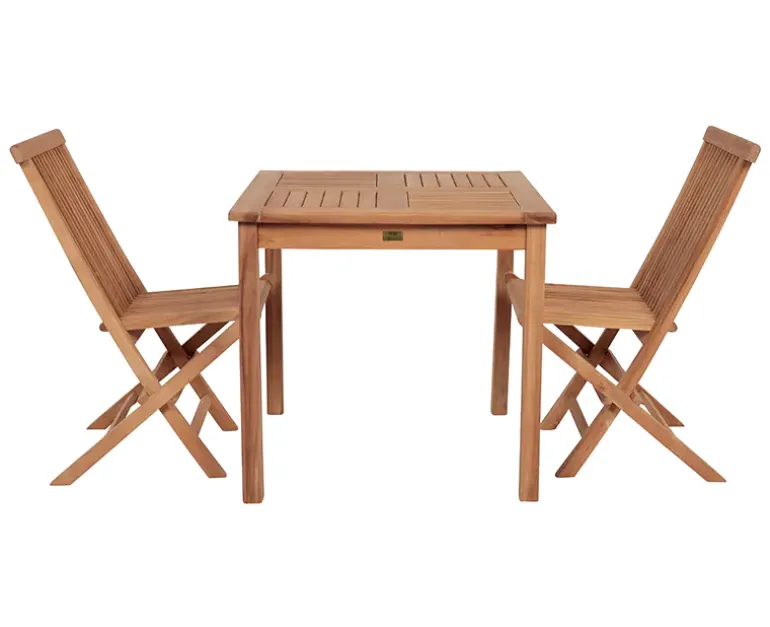 Bremen Kiel Havemøbelsæt 80x80 - Kerne Teak