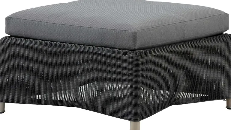 Cane-Line Diamond fodskammel m/hynde - Graphite/Grey