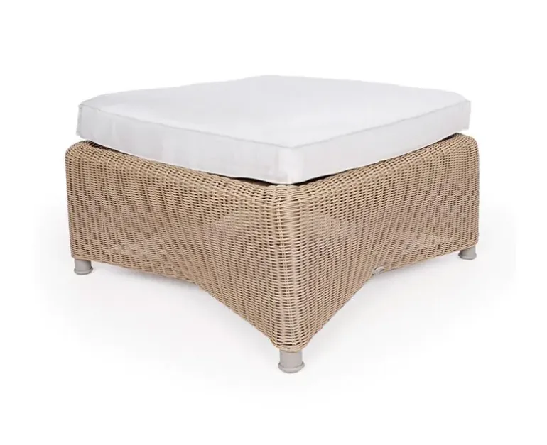 Cane-Line Diamond fodskammel m/hynde - Light Natural/White