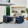 Cane-Line Diamond stol m/hynde - Graphite/Grey