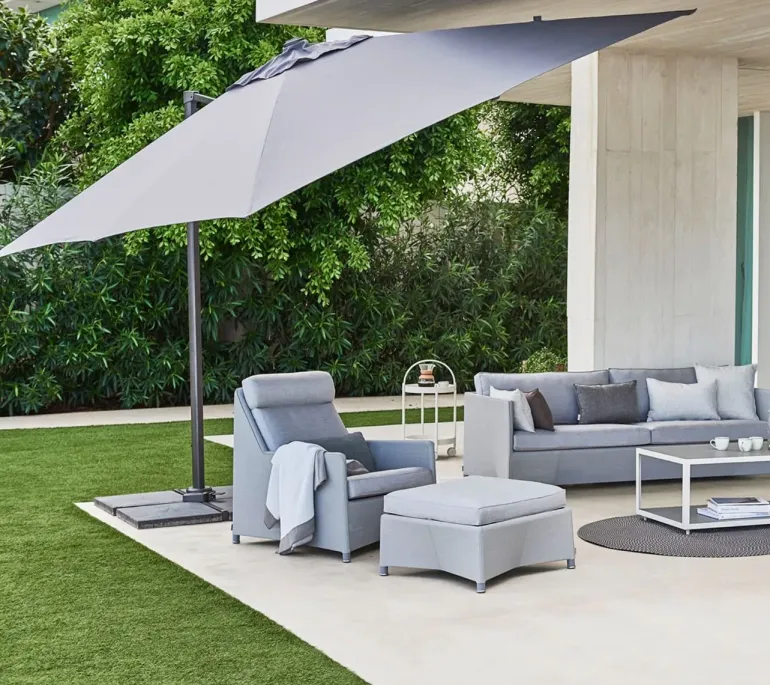 Cane-line Hyde Hængeparasol 3x3 meter - Grey