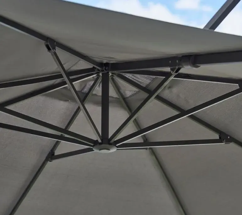 Cane-line Hyde Hængeparasol 3x4 meter - Grey