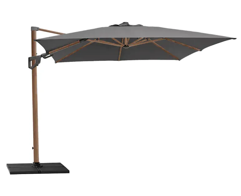 Cane-line Hyde Hængeparasol 3x4 meter med tilt - Trælook / Antracit