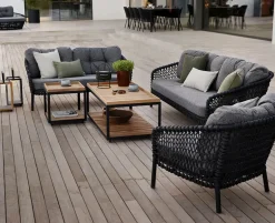 Cane-line Ocean Large Loungestol inkl. hynder - Dark Grey