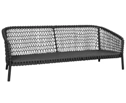 Cane-line Ocean Large 3-pers. sofa inkl. hynder - Dark Grey