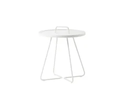 Cane-line On the move sidebord lille hvid Ø44x54 cm