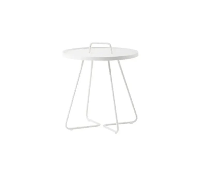 Cane-line On the move sidebord lille hvid Ø44x54 cm