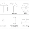 Cane-Line Sunshade Parasol Ø300 med tilt - Grey