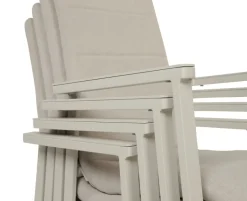Ceramico Celia Havemøbelsæt - 90x195 cm - Gråhvid/Beige