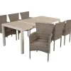 Ceramico Saba Havemøbelsæt - 90x195 cm - Gråhvid/Dusty
