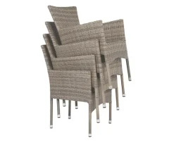 Ceramico Saba Havemøbelsæt - 90x195 cm - Gråhvid/Dusty