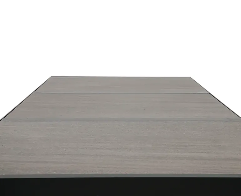 Ceramico Sonja Havemøbelsæt med 6 stole - 90x195 cm - Grå / Sort