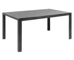 Chanita Gine Havemøbelsæt 90x150 med 4 stole - Sort