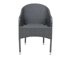 Chinet Andrea Havemøbelsæt m/4 stole - 90x90 - Sort