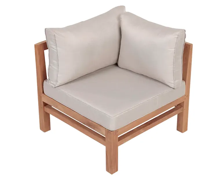 Colorado EASY DRY Teak Hjørnemodul - Lys Sand/Grå
