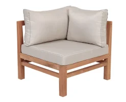 Colorado EASY DRY Teak Hjørnemodul - Lys Sand/Grå