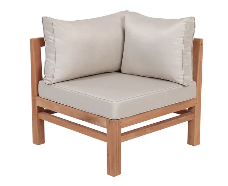 Colorado EASY DRY Teak Hjørnemodul - Lys Sand/Grå