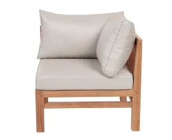 Colorado EASY DRY Teak Hjørnemodul - Lys Sand/Grå