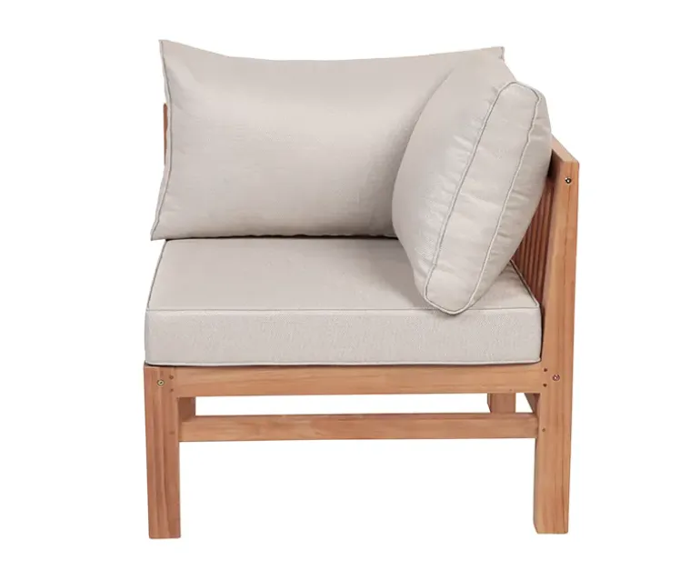 Colorado EASY DRY Teak Hjørnemodul - Lys Sand/Grå