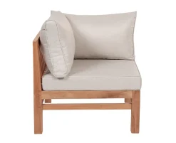 Colorado EASY DRY Teak Hjørnemodul - Lys Sand/Grå