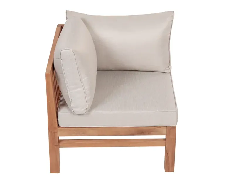 Colorado EASY DRY Teak Hjørnemodul - Lys Sand/Grå