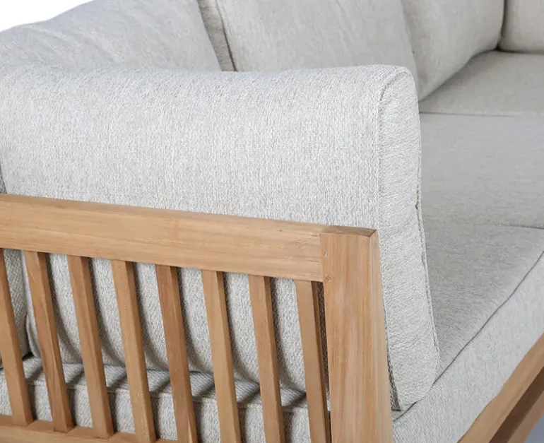 Colorado EASY DRY Teak Sofa 3 pers. - Lys Sand/Grå