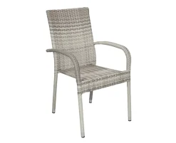 Dagmar Geneve Havemøbelsæt m/4 stole 90x160 cm - Gråhvid