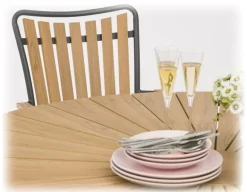DaneLine Adam Havebord - Nonwood - Ø150 cm - Grå