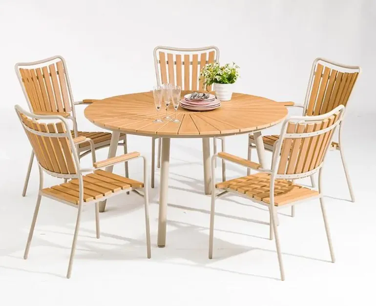 DaneLine Adam Havebord - Nonwood - Ø130 cm - Latte