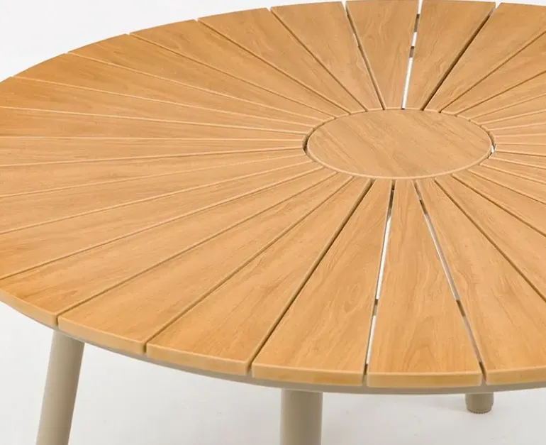 DaneLine Adam Havebord - Nonwood - Ø130 cm - Latte