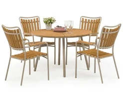 DaneLine Adam Havebord - Nonwood - Ø110 cm - Latte